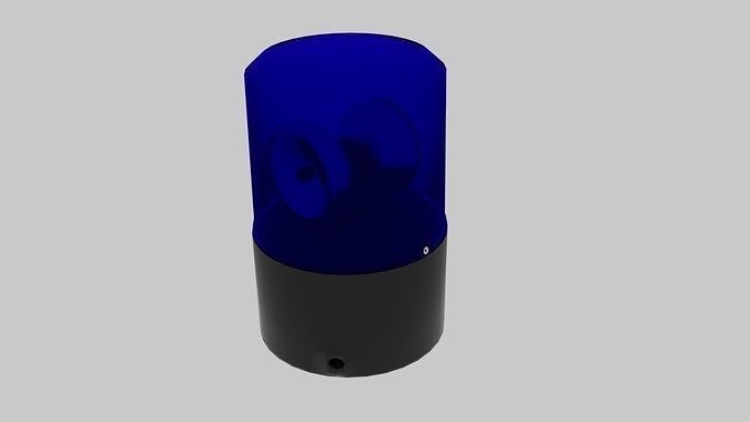 Police Siren Low-poly 3D model