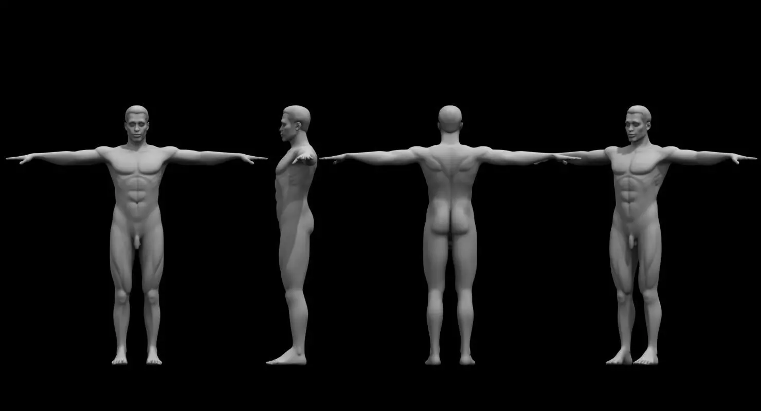  man ful figure 3d model 3D model_0