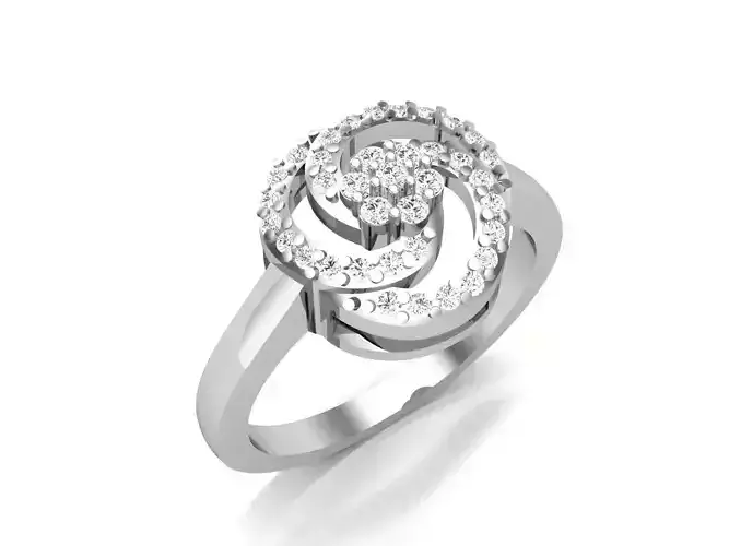 Women bride solitaire ring 3dm render detail 
