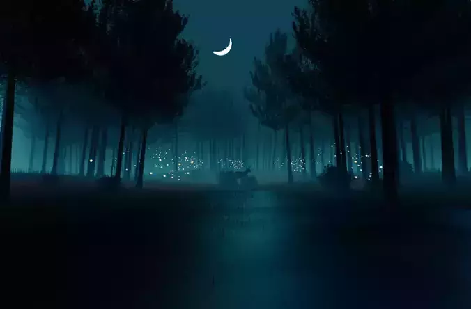 Nordic Night Forest
