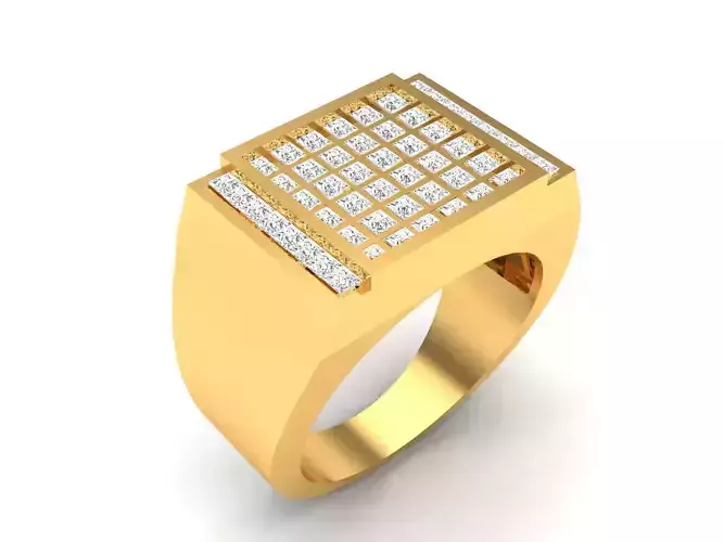 Men groom solitaire ring 3dm render detail  3D print model