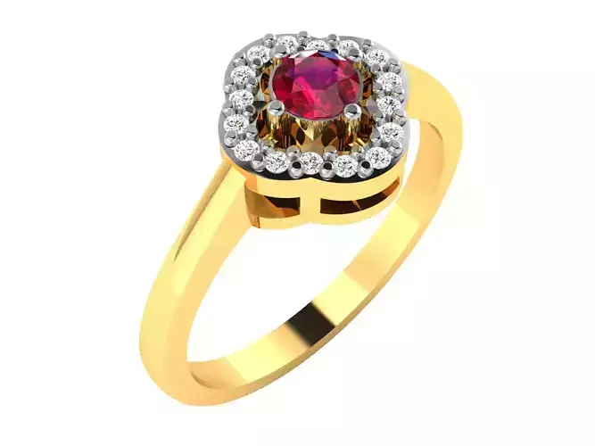 Women bride solitaire ring 3dm render detail 3D print model