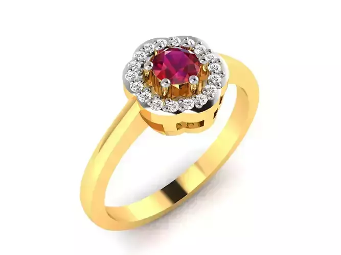 Women bride solitaire ring 3dm render detail 3D print model