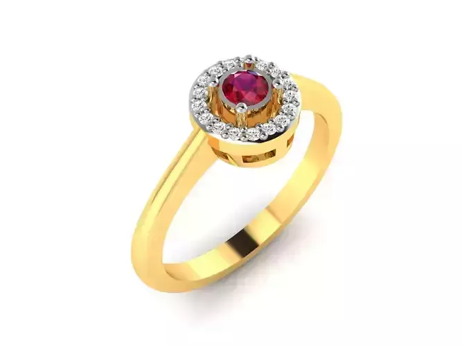 Women bride solitaire ring 3dm render detail 3D print model
