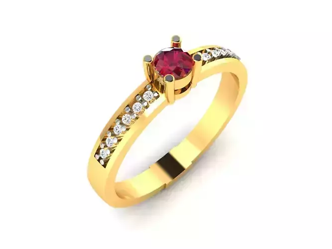Women bride solitaire ring 3dm render detail 3D print model