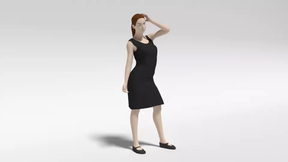 Cartoon Fashion Woman 3D model