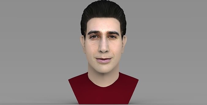 Ross Geller from Friends bust ready for full color 3D printing 3D print model