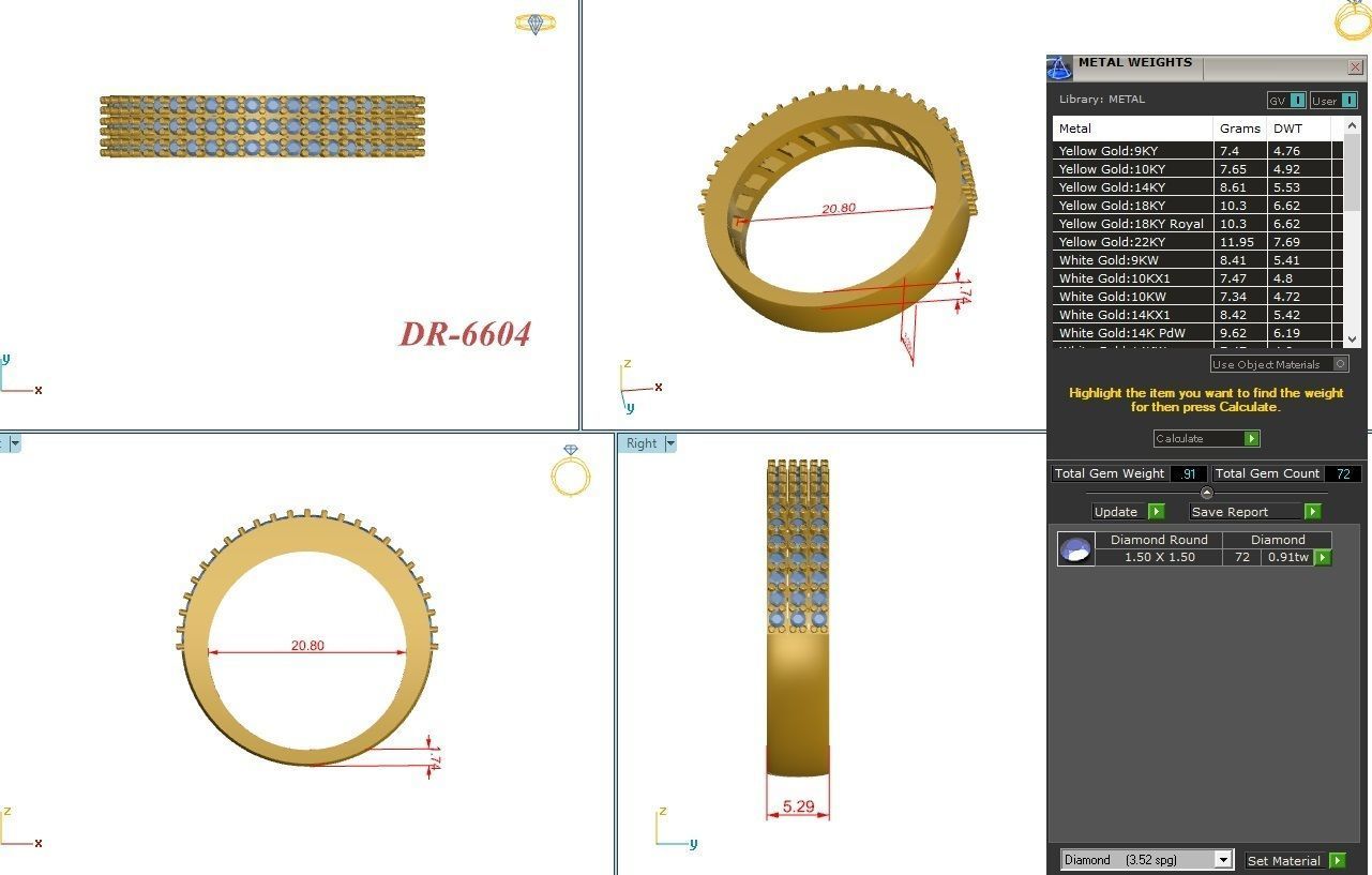 Men groom solitaire ring 3dm render detail 3D print model_9