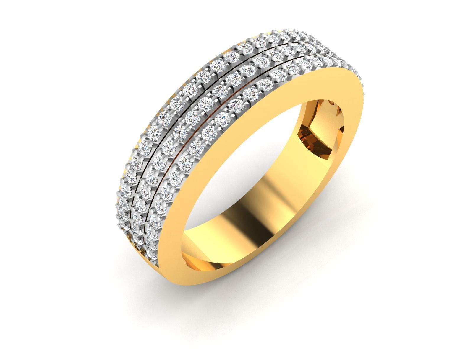 Men groom solitaire ring 3dm render detail 3D print model_5