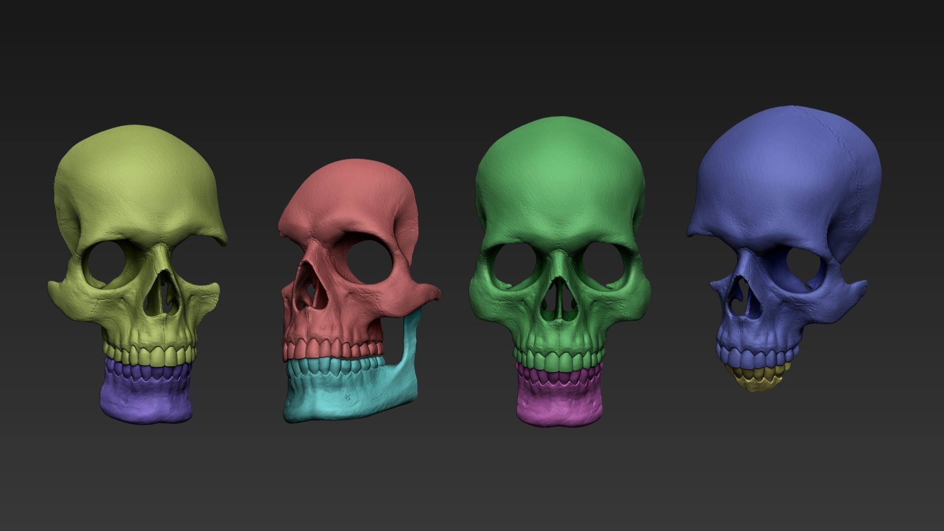 Skulls - Wall Decoration 3D print model_6