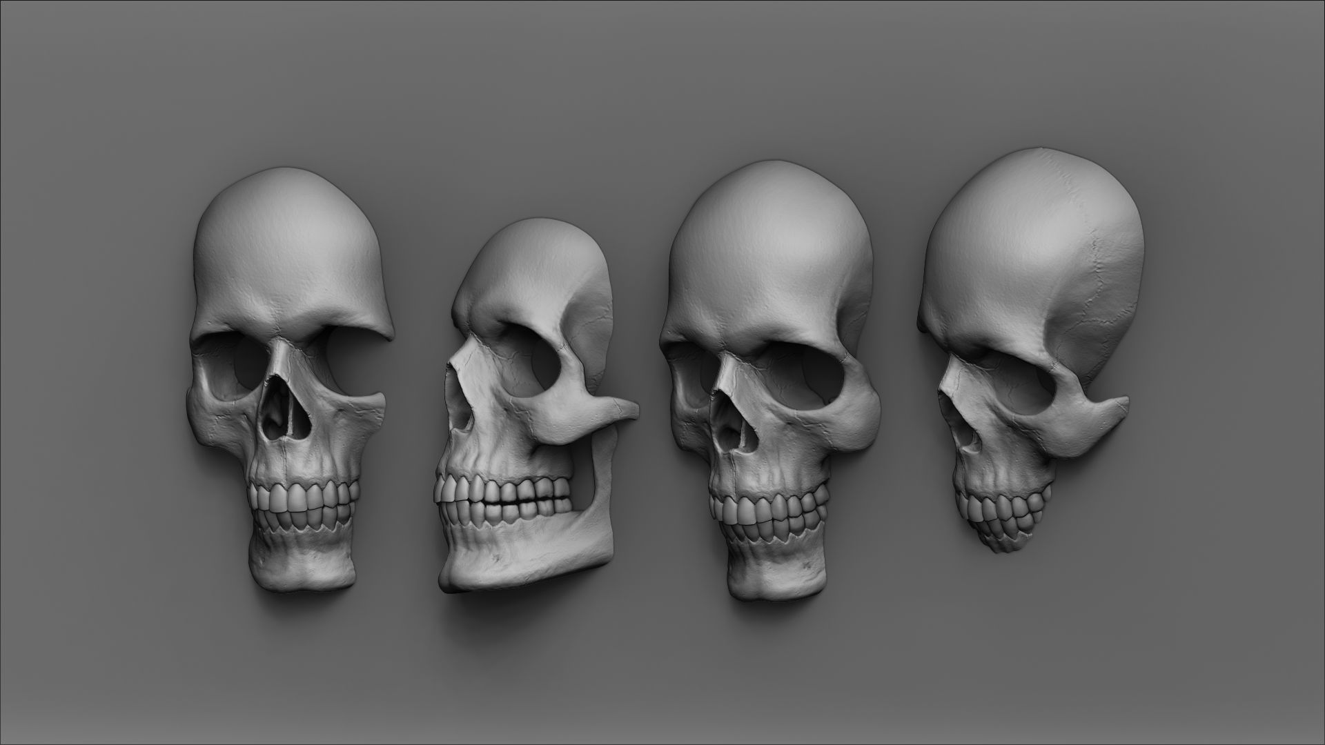 Skulls - Wall Decoration 3D print model_4