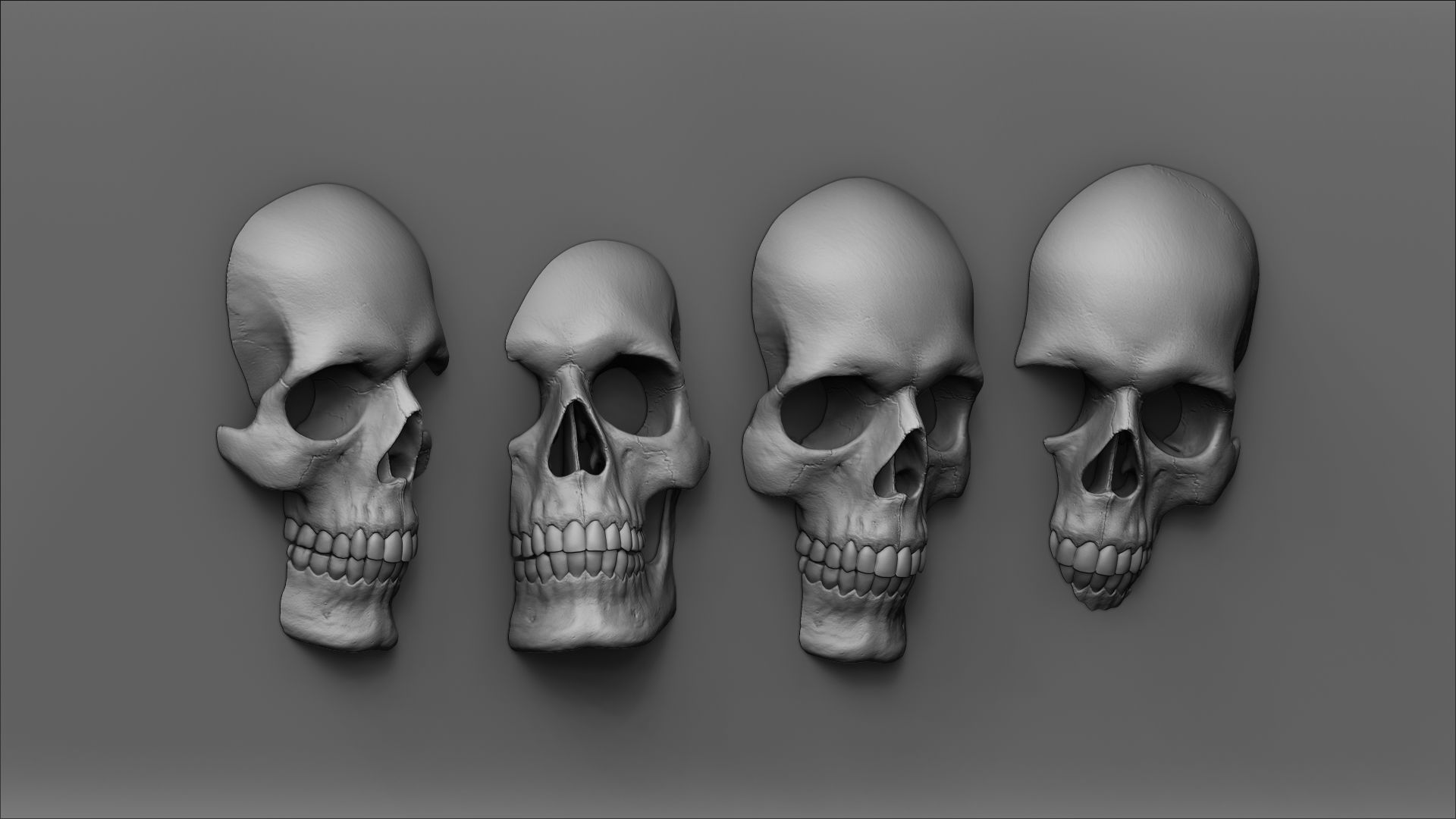 Skulls - Wall Decoration 3D print model_5