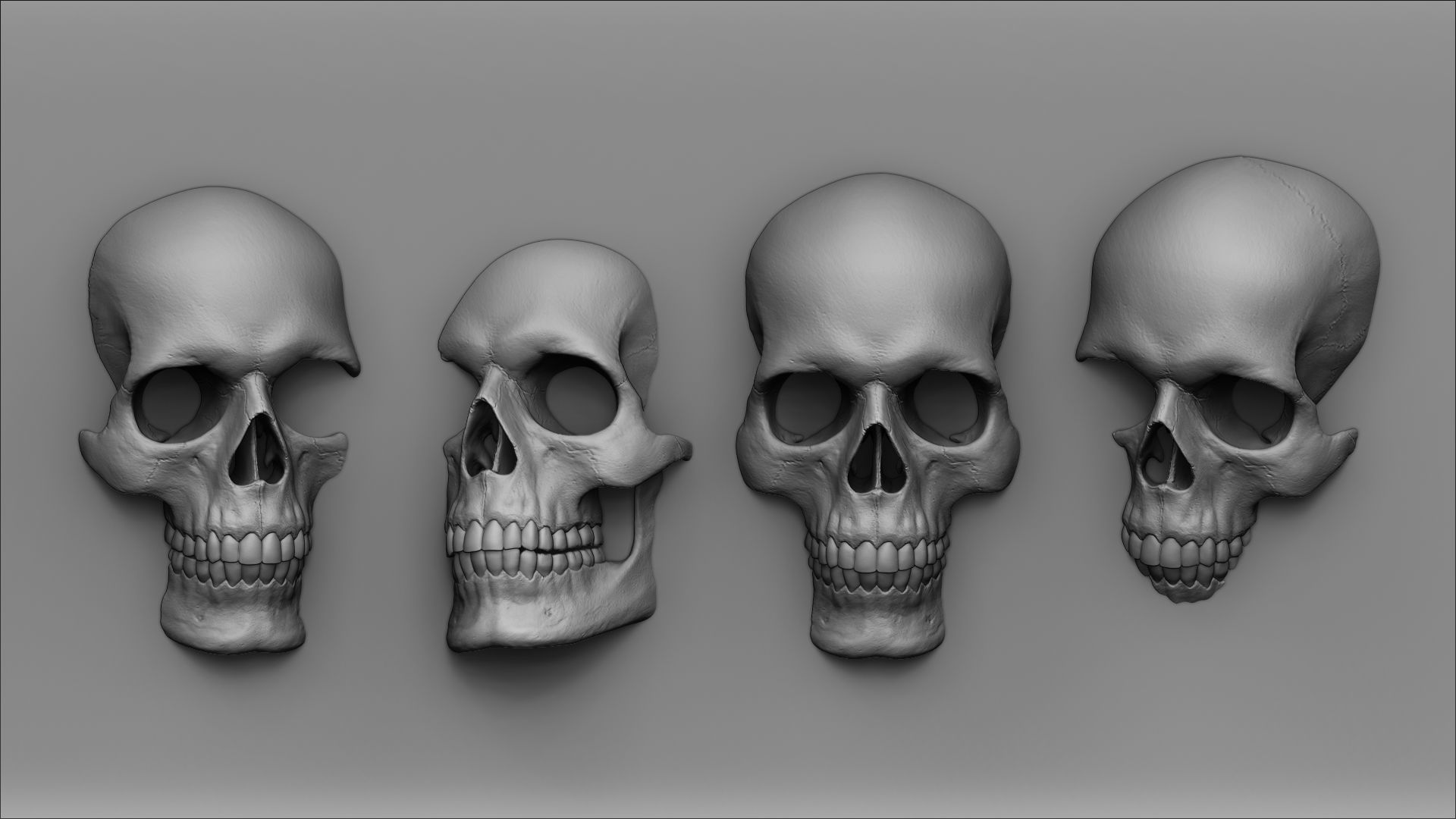 Skulls - Wall Decoration 3D print model_3