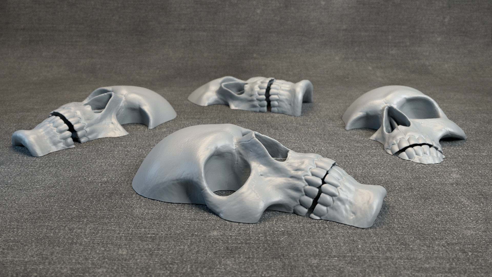 Skulls - Wall Decoration 3D print model_2