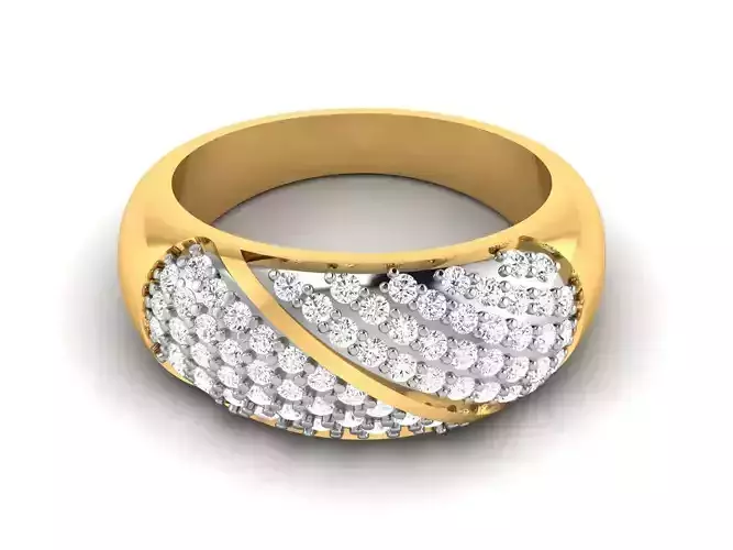 Women bride band ring 3dm render detail