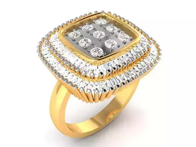 Women solitaire ring 3dm render detail 