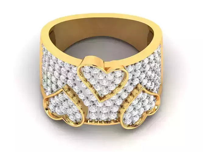 Women Band Ring 3dm render detail