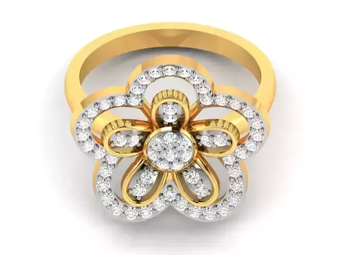Women flower ring 3dm render detail 