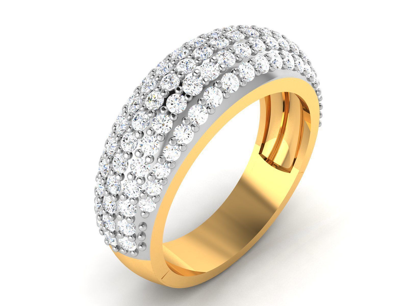 Women Band Ring 3dm render detail 3D print model_2