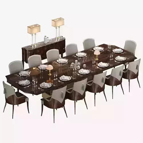Luxury Dining Set 3D model