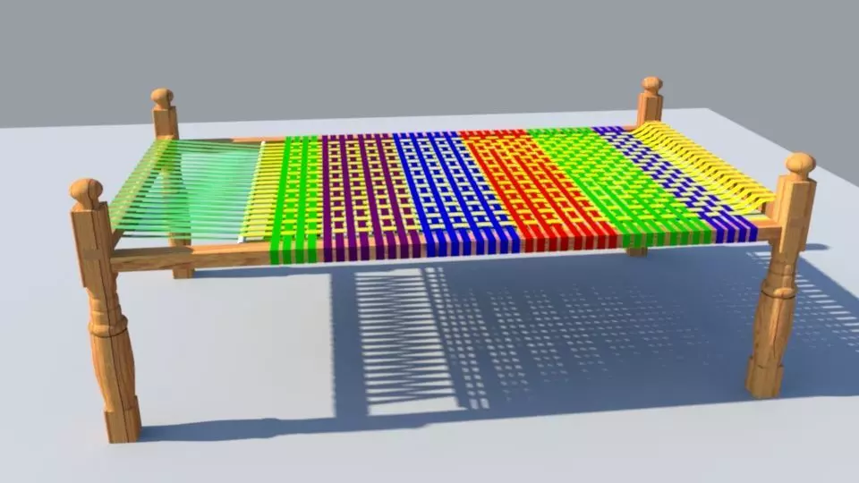 Pakistani Bed 3D model_0