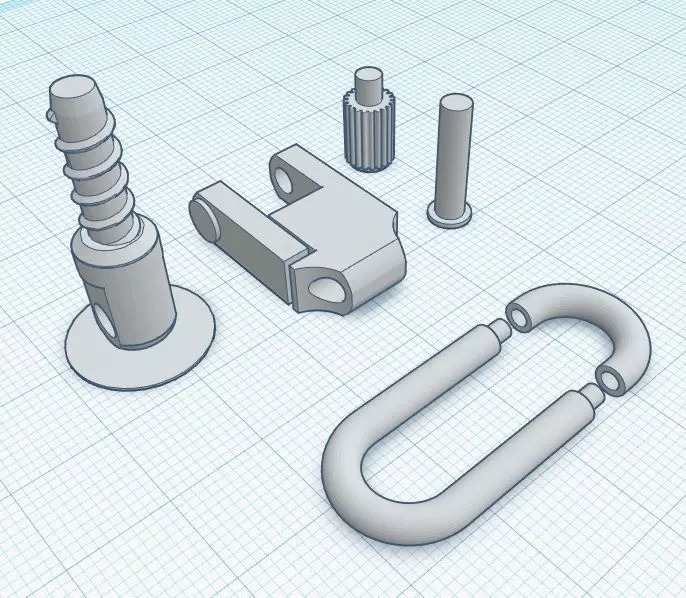 1 inch Rifle Sling Swivel and Stud 3D print model_0