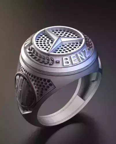 Mercedes-Benz Silver Gold  Print