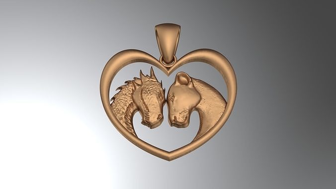 Lioness and Dragon Pendant 3D print model
