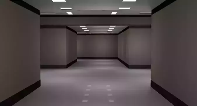 Apartment Corridor  Low-poly 3D model