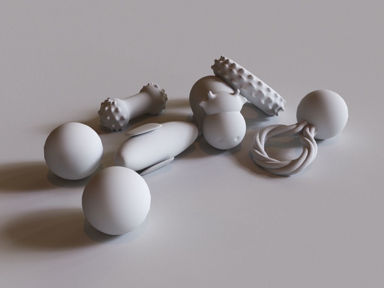 Dog Toys Low-poly 3D model_3