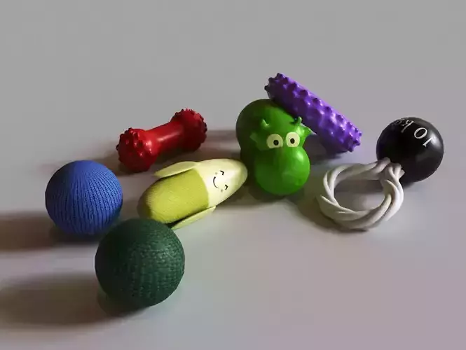 Dog Toys Low-poly 3D model