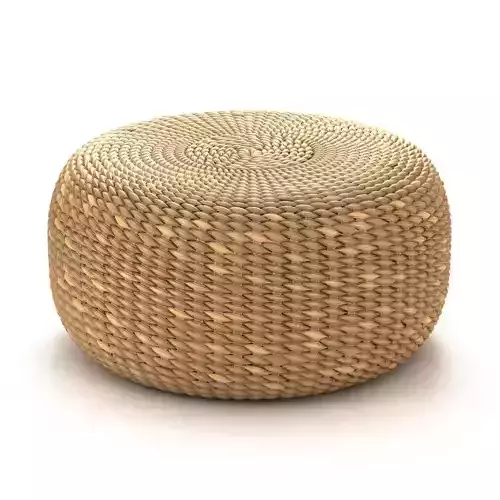 Bazar Bizar WATERHYACINTH  Pouf Round natural fibre pouf 3D model