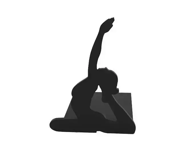 Bookend silhouette of woman doing yoga
