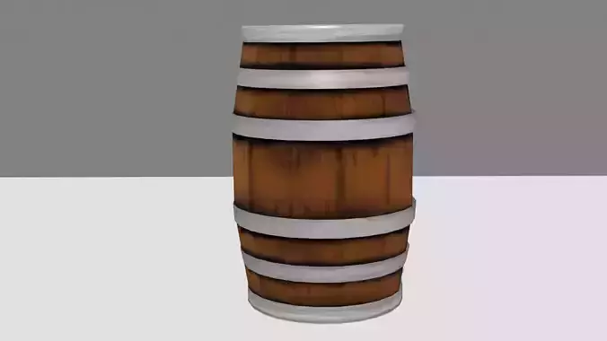 Wooden barrel cartoon