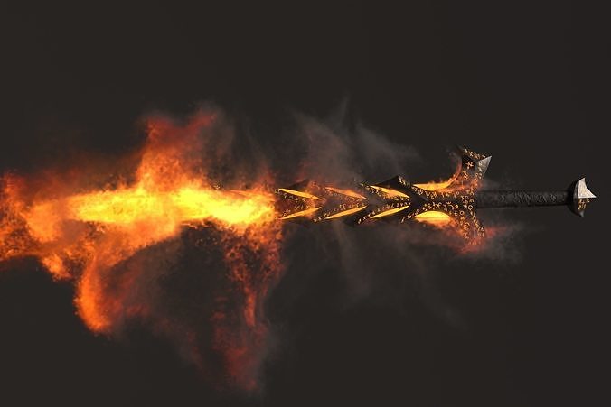 Hells Keeper Sword Low-poly 3D model