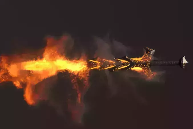 Hells Keeper Sword Low-poly 3D model