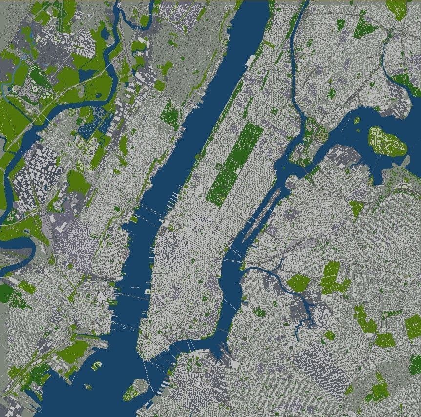 Manhattan New York City And Surroundings PBR Low-poly 3D model_33
