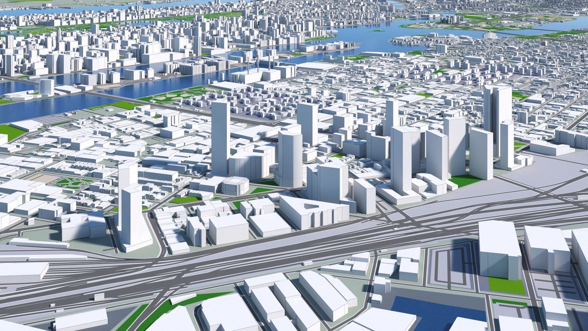 Manhattan New York City And Surroundings PBR Low-poly 3D model_21