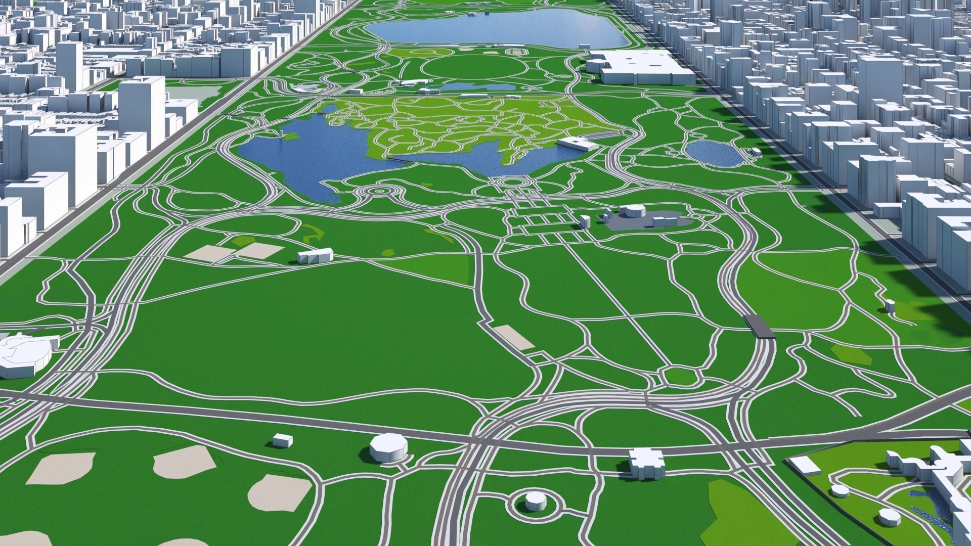 Manhattan New York City And Surroundings PBR Low-poly 3D model_16