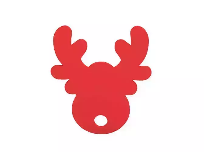 Keychain reindeer head