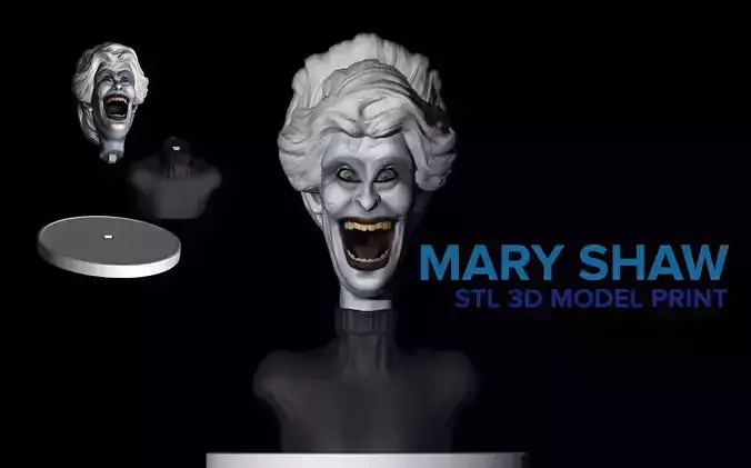Mary shaw comic 3D print model 