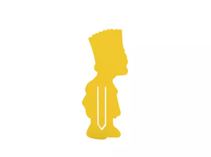Bookmark simpsons figure 3D print model_0