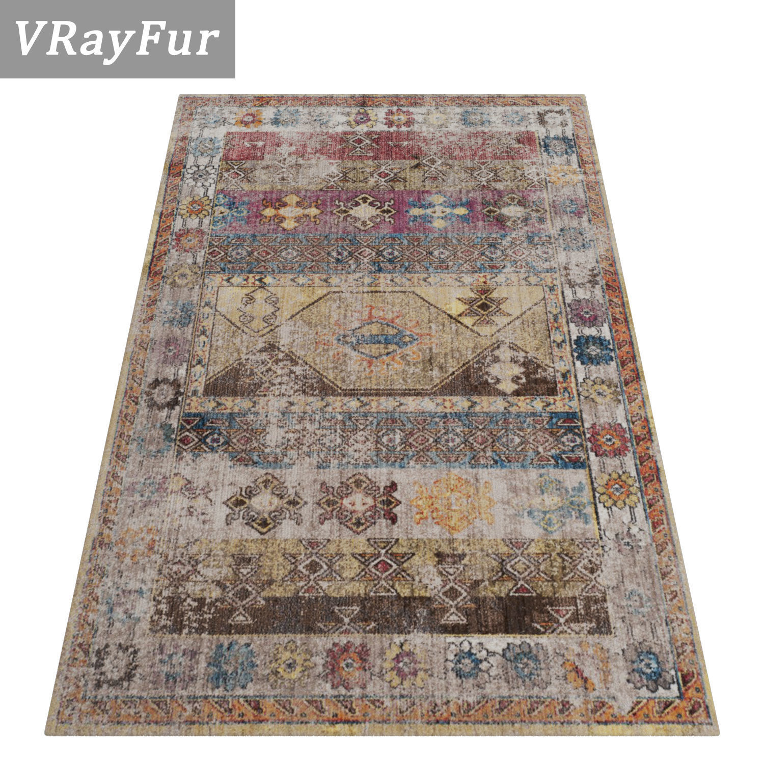 Rug Set 220 3D model_2