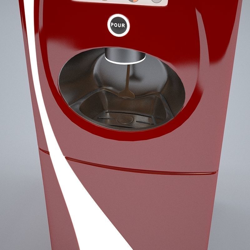 Coca-Cola Freestyle Soda dispensing machine Low-poly 3D model_2