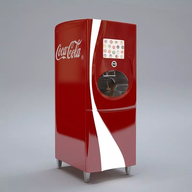 Coca-Cola Freestyle Soda dispensing machine Low-poly 3D model_0