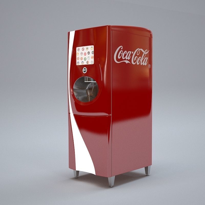Coca-Cola Freestyle Soda dispensing machine Low-poly 3D model_3