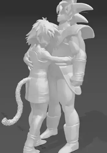 Farewell Goku - Gine and Bardock DBS 3D print model
