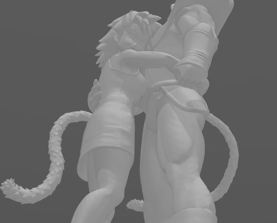 Farewell Goku - Gine and Bardock DBS 3D print model_5