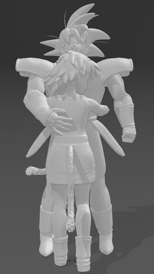 Farewell Goku - Gine and Bardock DBS 3D print model_4