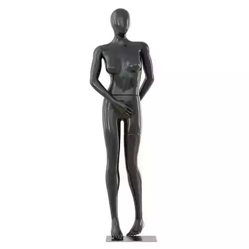 Female Black Mannequin 45 3D model